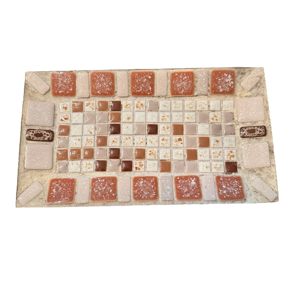 Vintage Mid Century Mosaic Tile Vanity Tray Orthodox Jewish Home 9x5